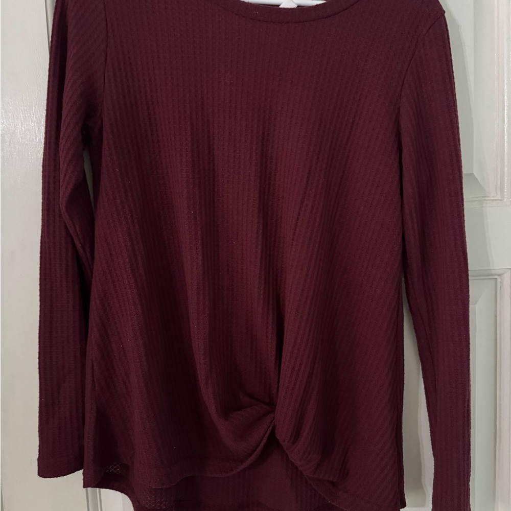 Amazon Women's Deep Red Long Sleeve Blouse